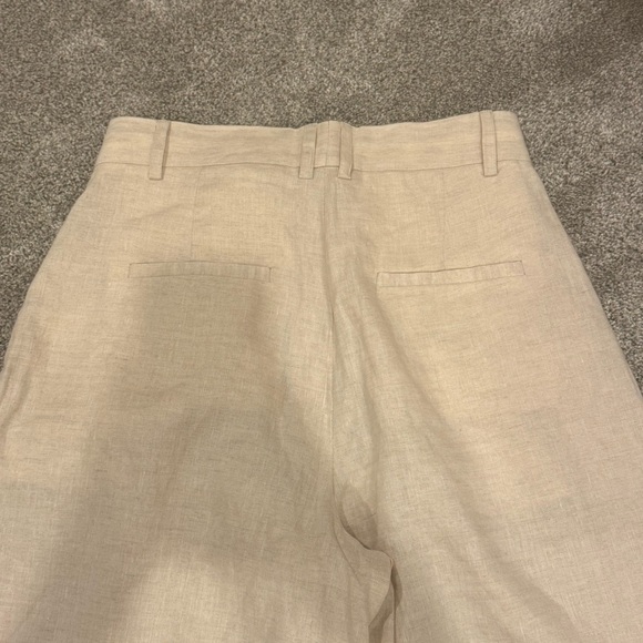 Staud Luisa Linen Wide-Leg Trousers in Natural Neutral Beige Size 4 NWOT - Picture 11 of 16